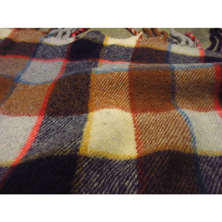 ビンテージ70's○PENDLETONチェックウールブランケットsize