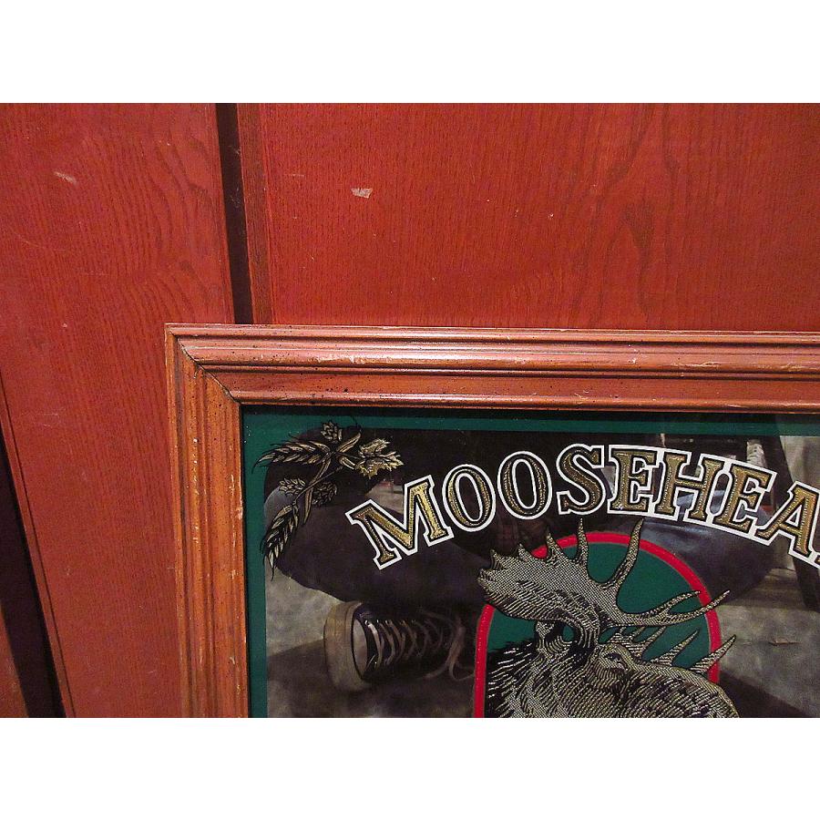 ビンテージ○MOOSEHEAD BEERパブミラー○210417f8-signビールムース
