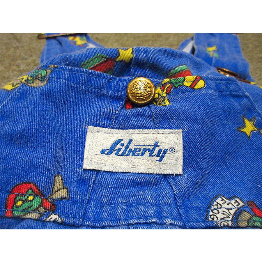 ビンテージ○Libertyキッズ飛行機総柄オーバーオールsize 3T