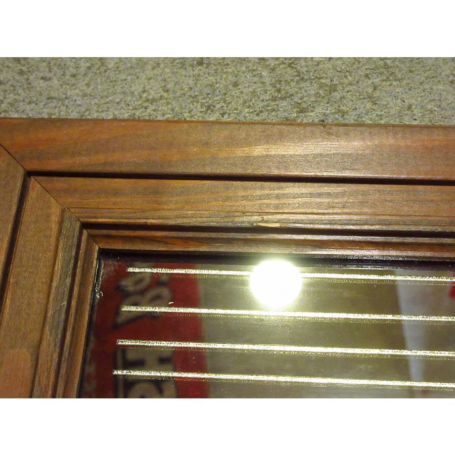 ビンテージ○Coors BEER ウッドフレームパブミラー○210427f2-sign