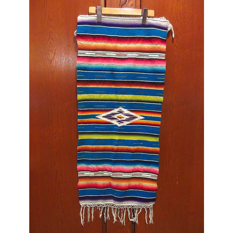 ビンテージ-70's○メキシカンラグsize 96cm×42.5cm○210502s2-rug