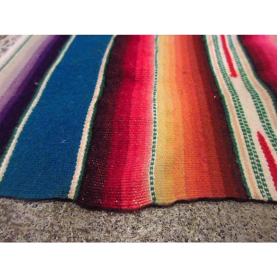 ビンテージ-70's○メキシカンラグsize 96cm×42.5cm○210502s2-rug
