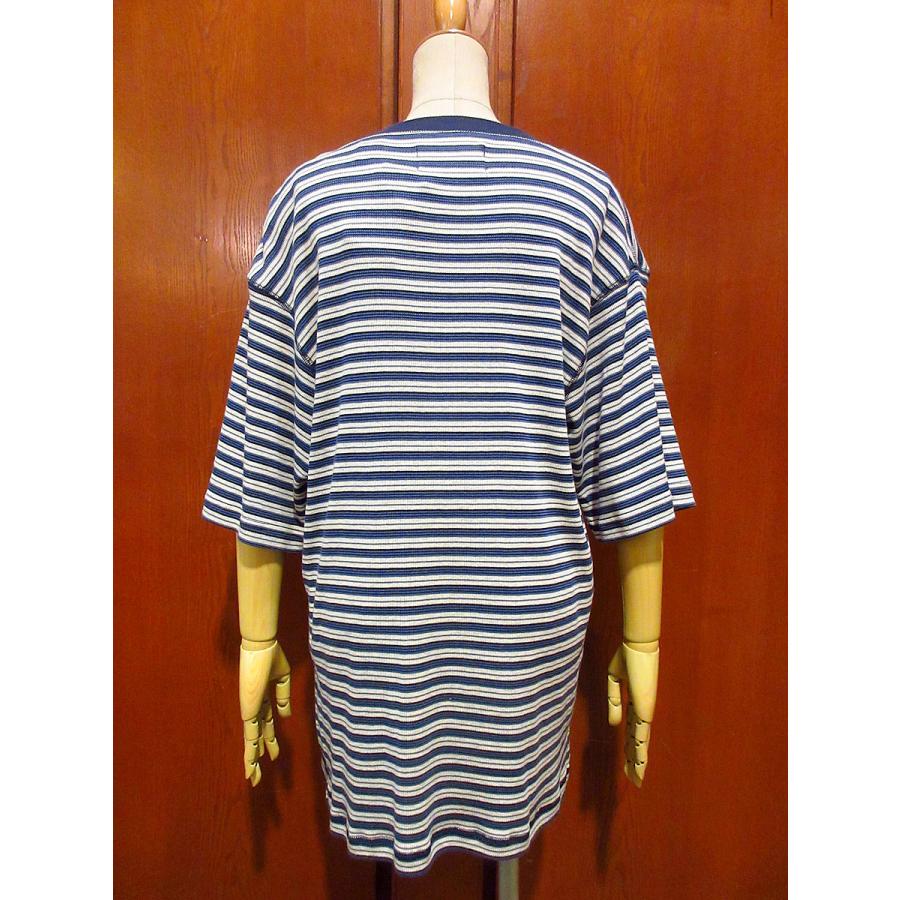 ビンテージ90's○DEADSTOCK BIRCHBAY マルチボーダーTシャツ L