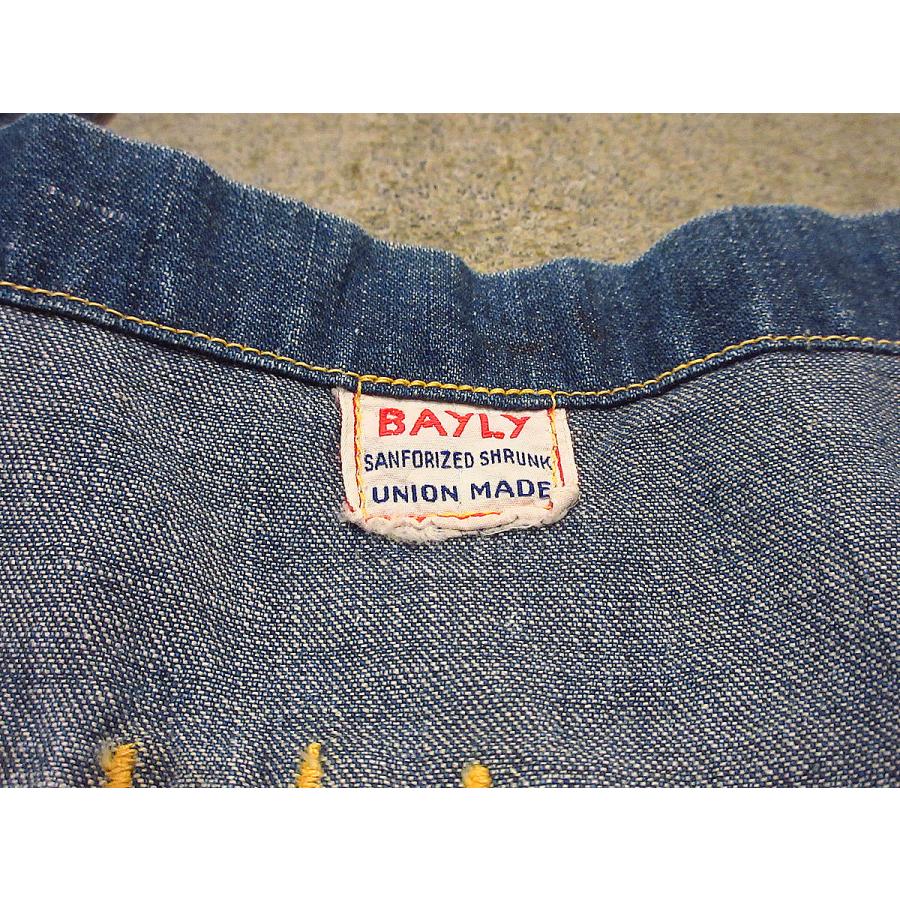 50s BROTHERHOOD ブラザーフッド ビンテージデニムエプロン ビンテージ50's○BAYLY耳付きデニムワークエプロン○210607f1-apr USA