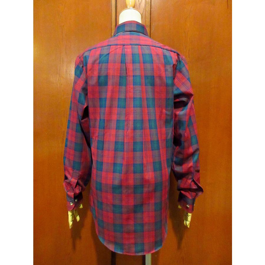 ビンテージ80's○DEADSTOCK Lee チェックボタンダウンシャツ S