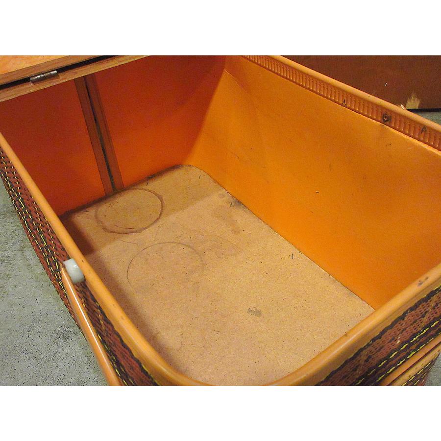 ビンテージ~70's○REDMONチェックピクニックバスケット○210621r7