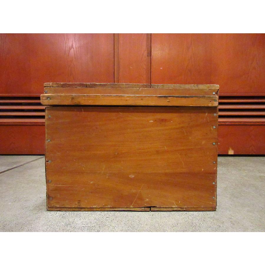 ビンテージ40's○ペイント入りウッドチェストボックス○210629j3-bxs