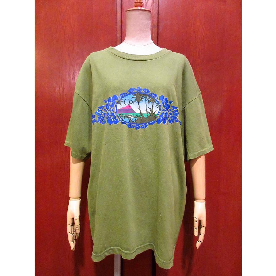 ビンテージ80's90's○Ocean Pacific 両面プリントTシャツ○210708j4-m