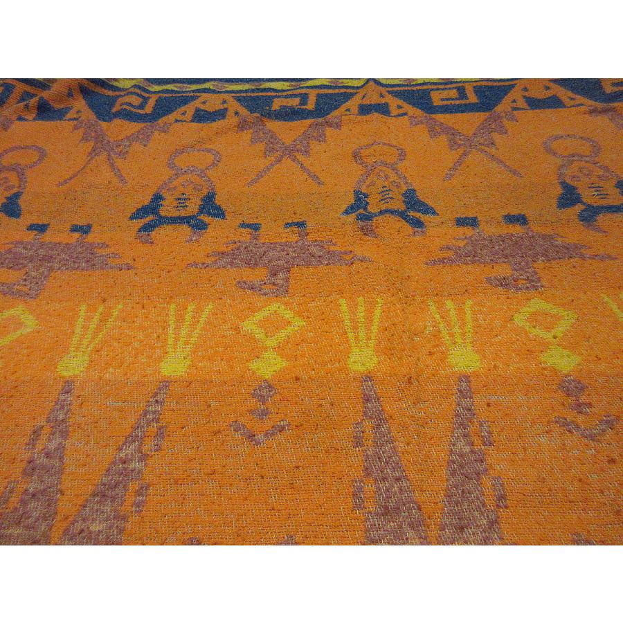 ビンテージ40's50's○ネイティブ柄コットンキャンプブランケット