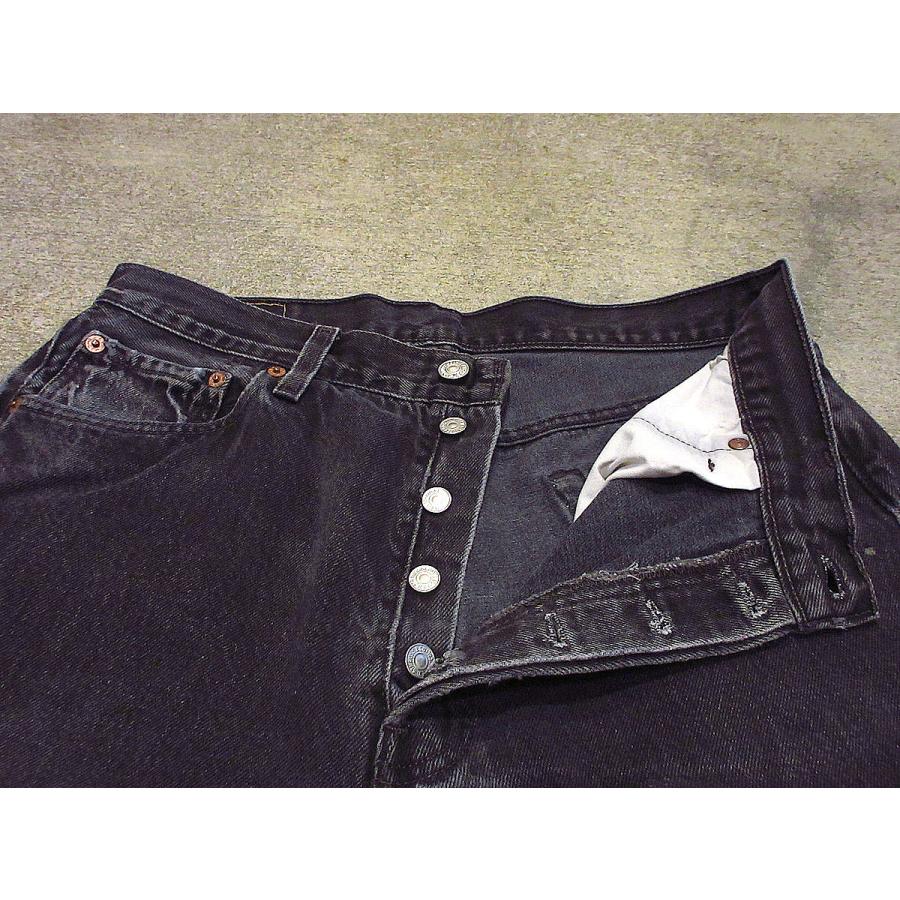 ビンテージ90's○MADE IN U.S.A. Levi's 501ブラックデニム表記W34 L30