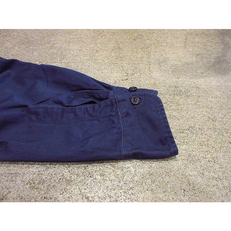 ビンテージ60's○PENNEY'S BIG MACマチ付きコットンワークシャツ紺 