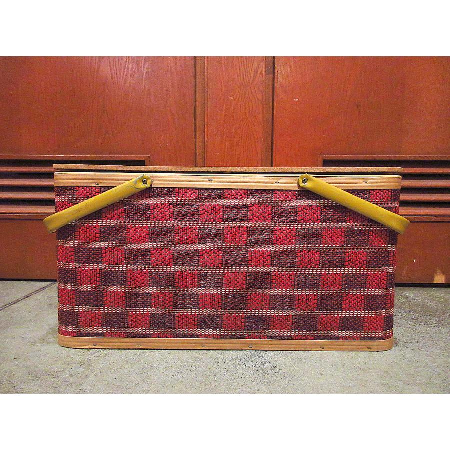 ビンテージ○BURLINGTONピクニックバスケット○210720s6-bag-bsk