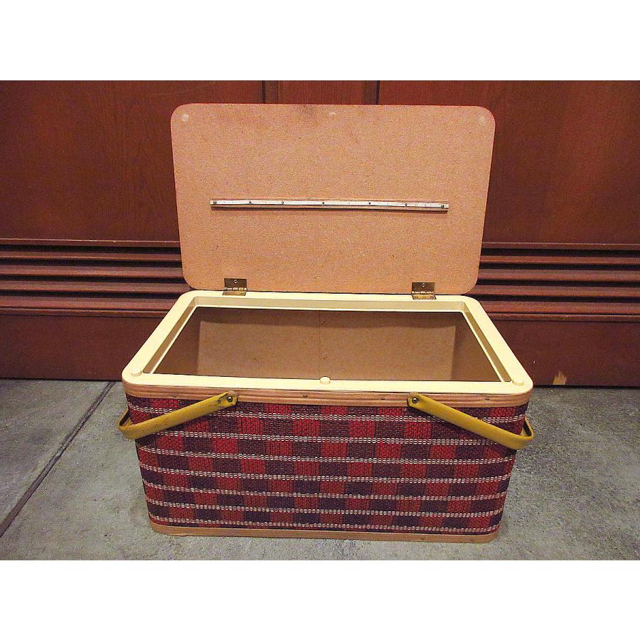 ビンテージ○BURLINGTONピクニックバスケット○210720s6-bag-bsk