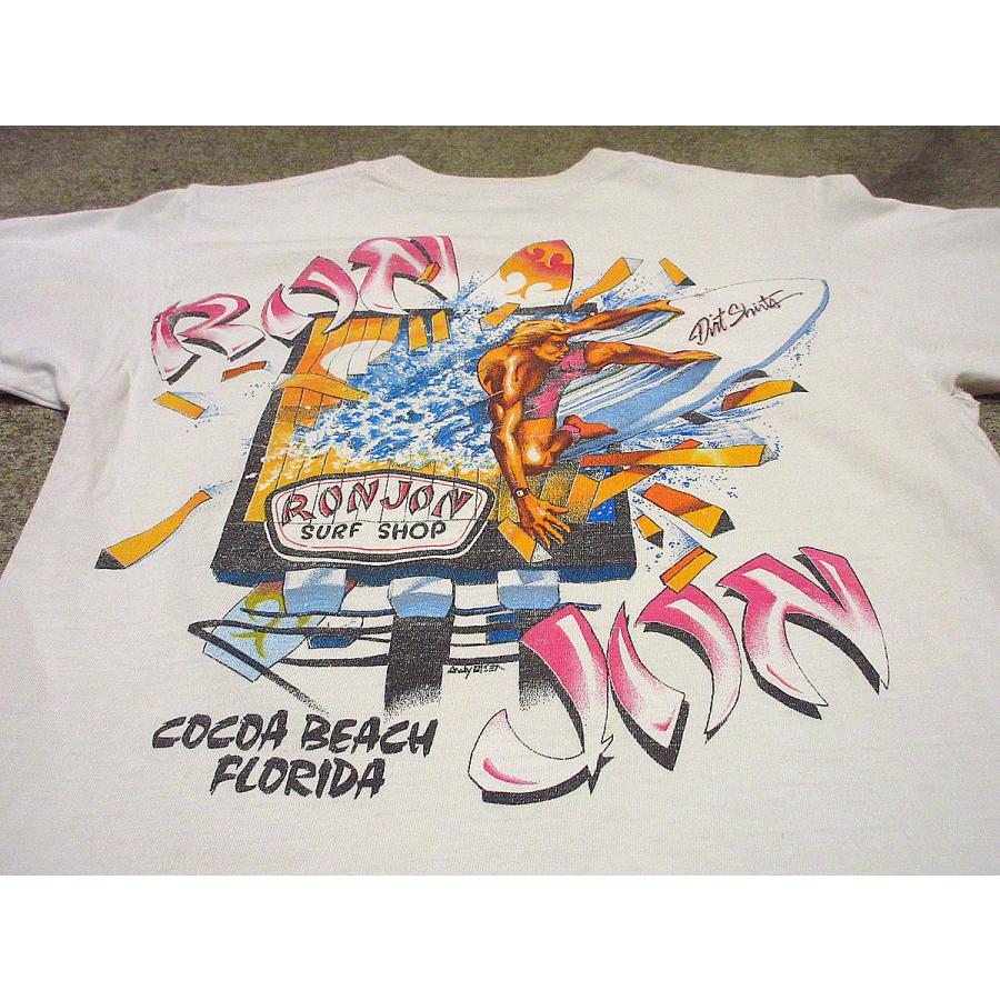 ビンテージ80's○RON JON SURF SHOP両面プリントポケットTシャツsize S