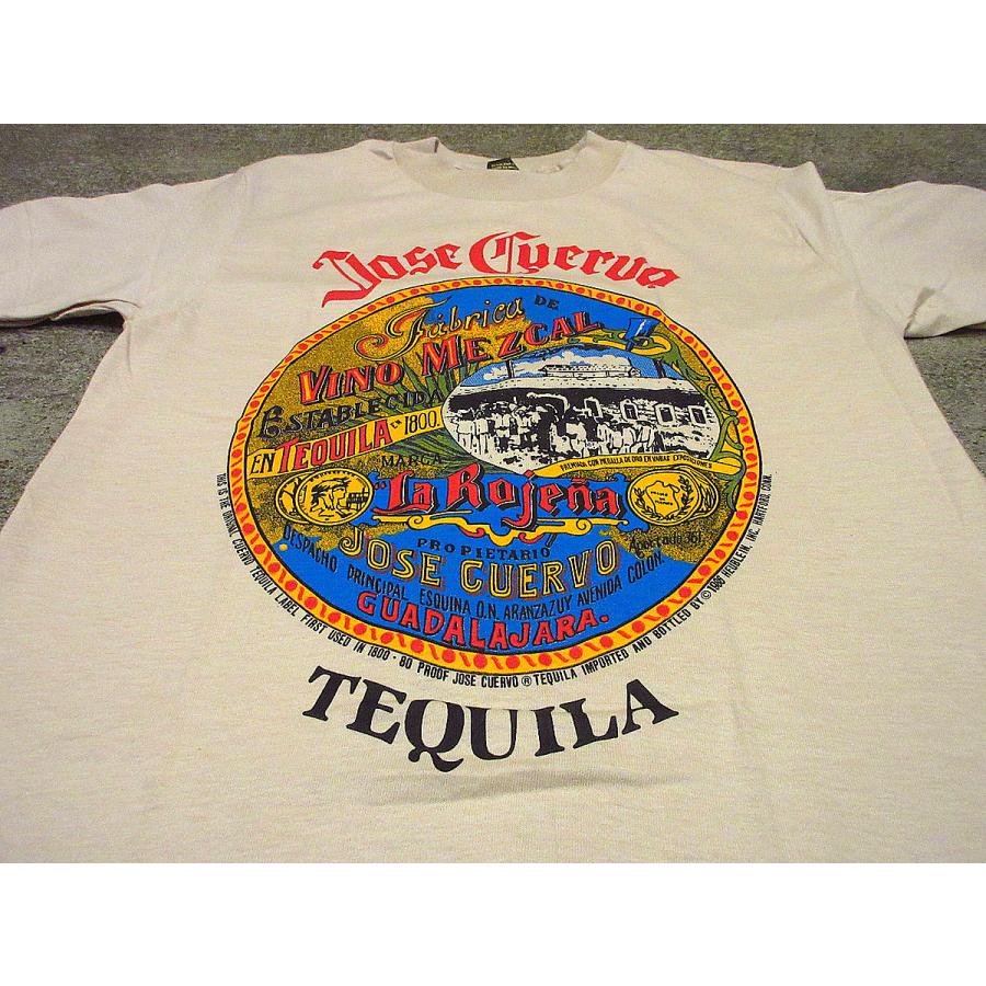 ビンテージ80's○DEADSTOCK JOSE CUERVO TEQUILAプリントTシャツsize S