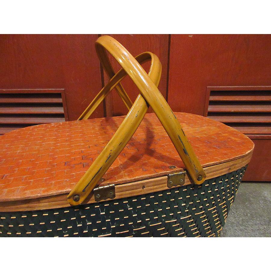 ビンテージ~70's○Hawkeye ? ピクニックバスケット○210729r4-bag-bsk