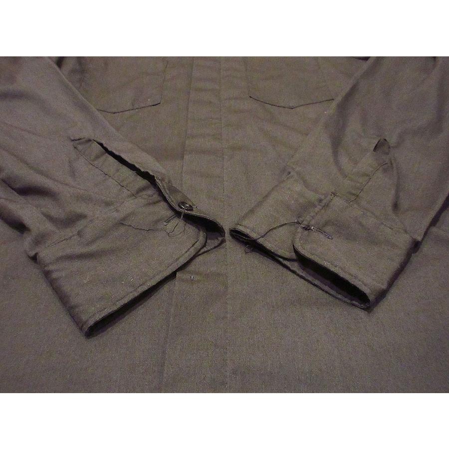 ビンテージ70's○R.J. TOOMEYフライフロント長袖シャツ黒size 15-34