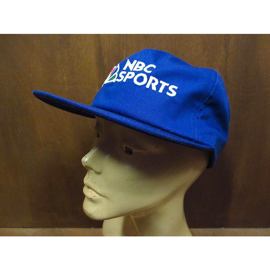 デッドストック K-PRODUCTS キャップ アメリカ製 USA製 ブルー 青 K-Products NBC SPORTS刺繍スナップバックキャップ青○210806s2-m-cp