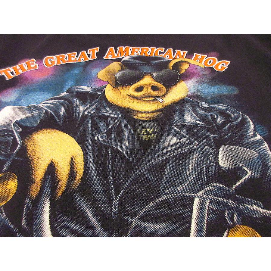 90s ハーレーダビッドソン HARLEY 3D エンブレム 豚 Tシャツ 90s ハーレーダビッドソン HARLEY 3D エンブレム 豚 Tシャツ