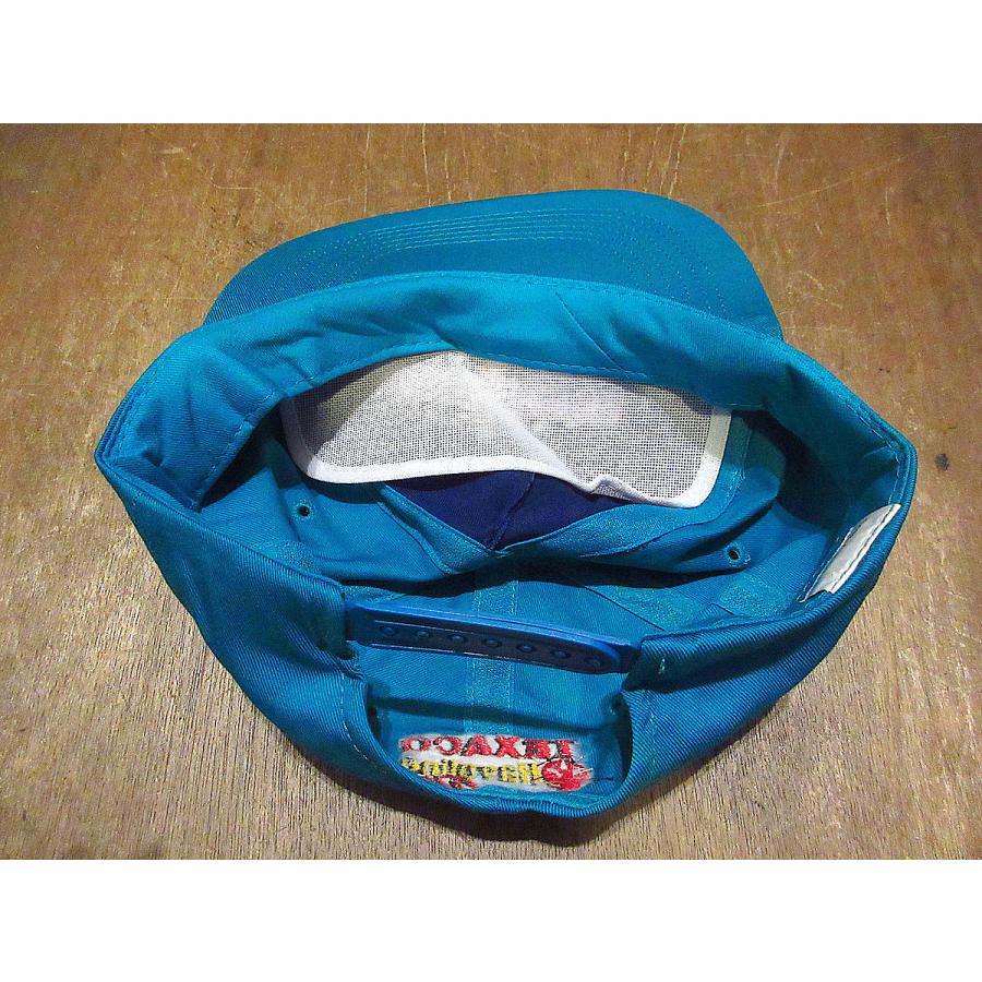 ビンテージ90's○DEADSTOCK #1 MANSELLスナップバックキャップ水色×紫