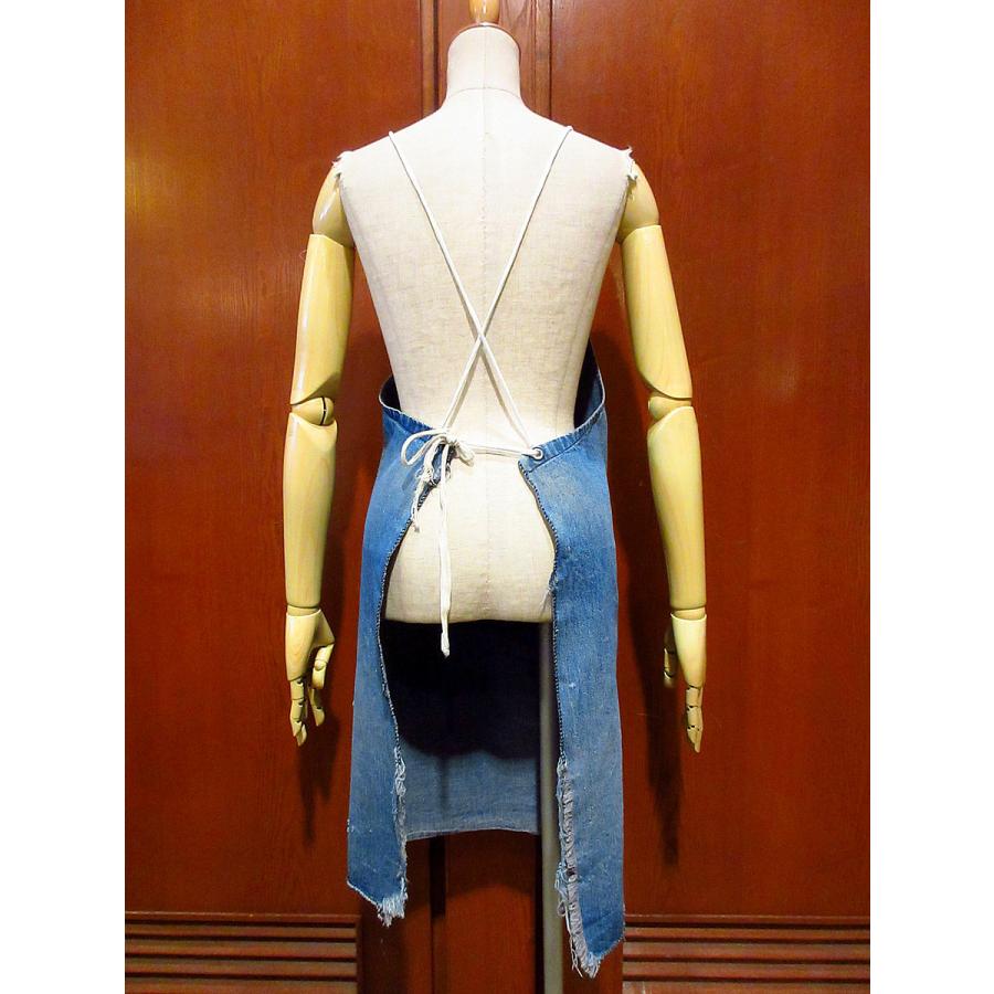 ビンテージ~70's○デニムワークエプロン○210826j5-apr ファッション