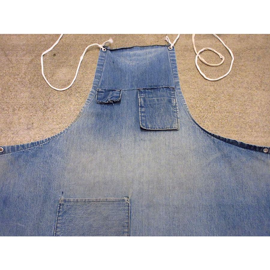 ビンテージ~70's○デニムワークエプロン○210826j5-apr ファッション