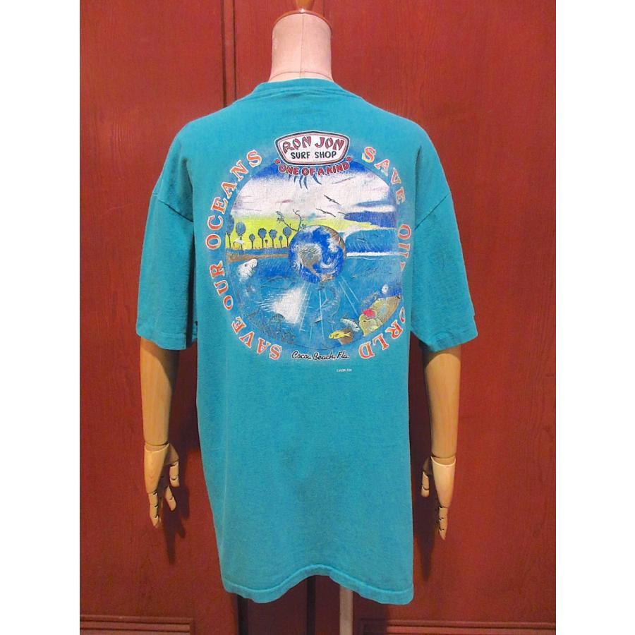 ビンテージ80's○RON JON SURF SHOP両面プリントポケットTシャツ