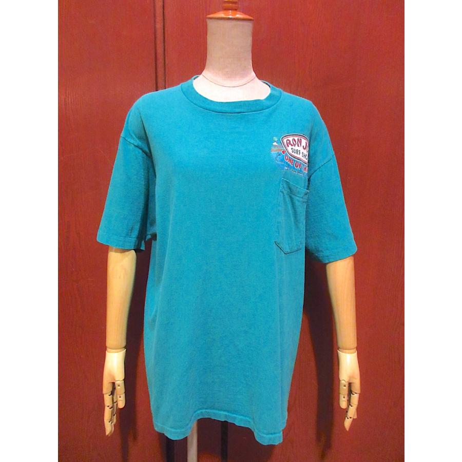 ビンテージ80's○RON JON SURF SHOP両面プリントポケットTシャツ