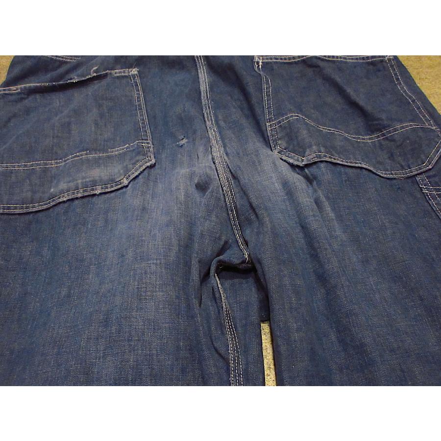 ビンテージ50's○HERCULESローバックバットダイデニムオーバーオール