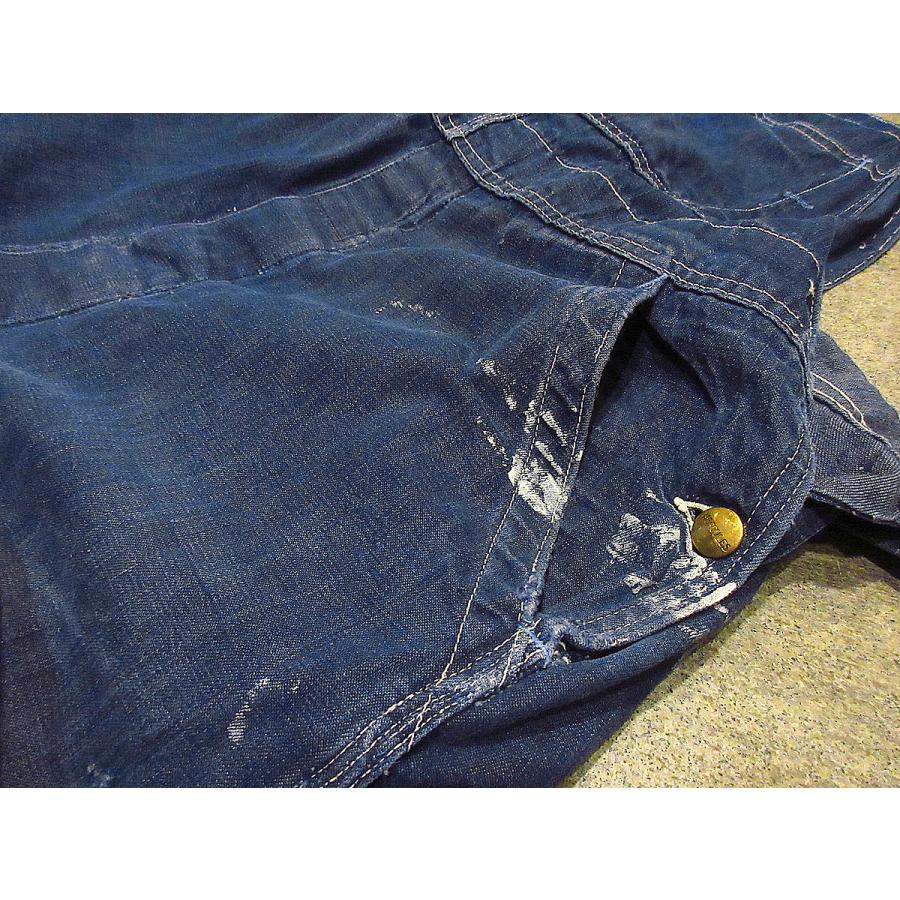 ビンテージ50's○HERCULESローバックバットダイデニムオーバーオール