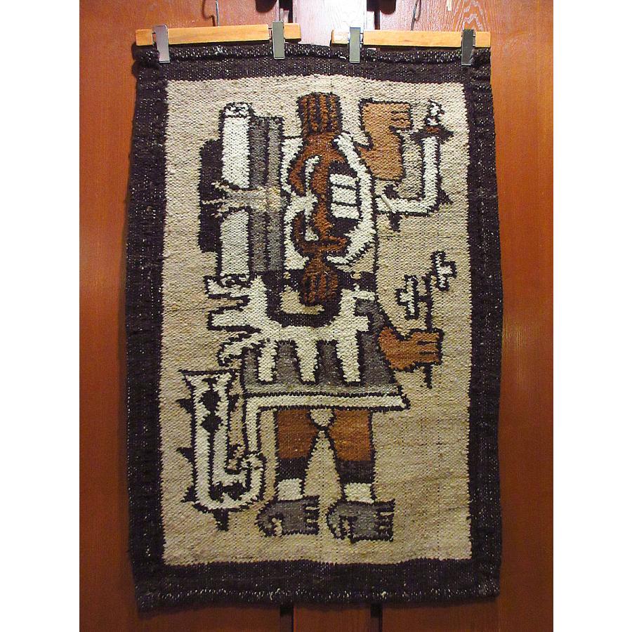 ビンテージ○ネイティブラグ約98cm×約68cm○211013i8-rug インディアン