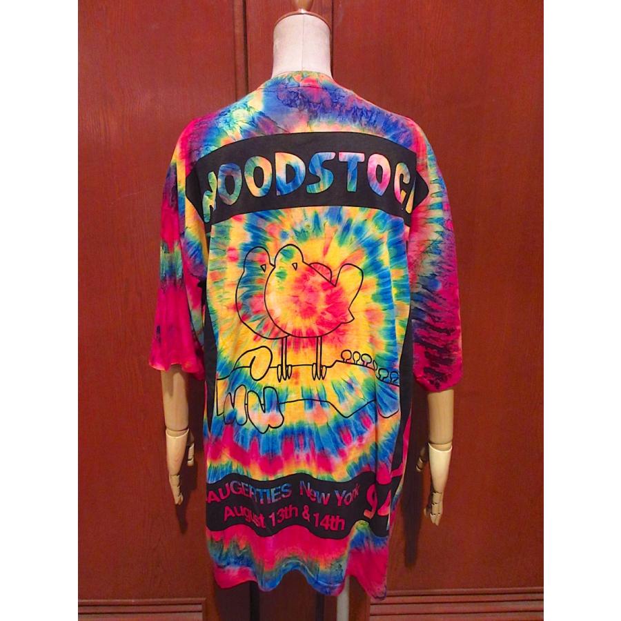 超希少・タグ付き♥️80s 90s ♥️ヴィンテージ ♥️ TDL デッドストック ビンテージ90's○DEADSTOCK WOODSTOCKコットンタイダイTシャツ