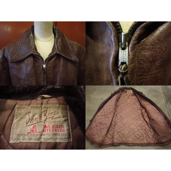 ビンテージ50's○Daniel Booneホースハイドカーコート茶○odst 1950s