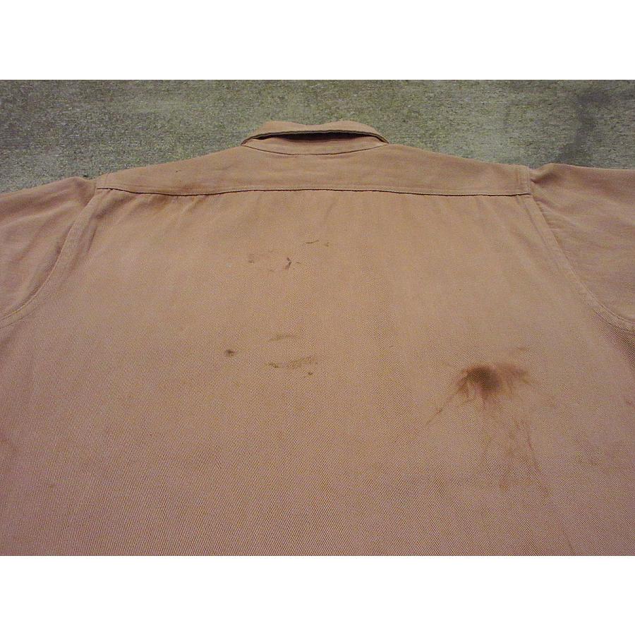 ビンテージ40's○TUF NUTマチ付きワークシャツsize 14-2