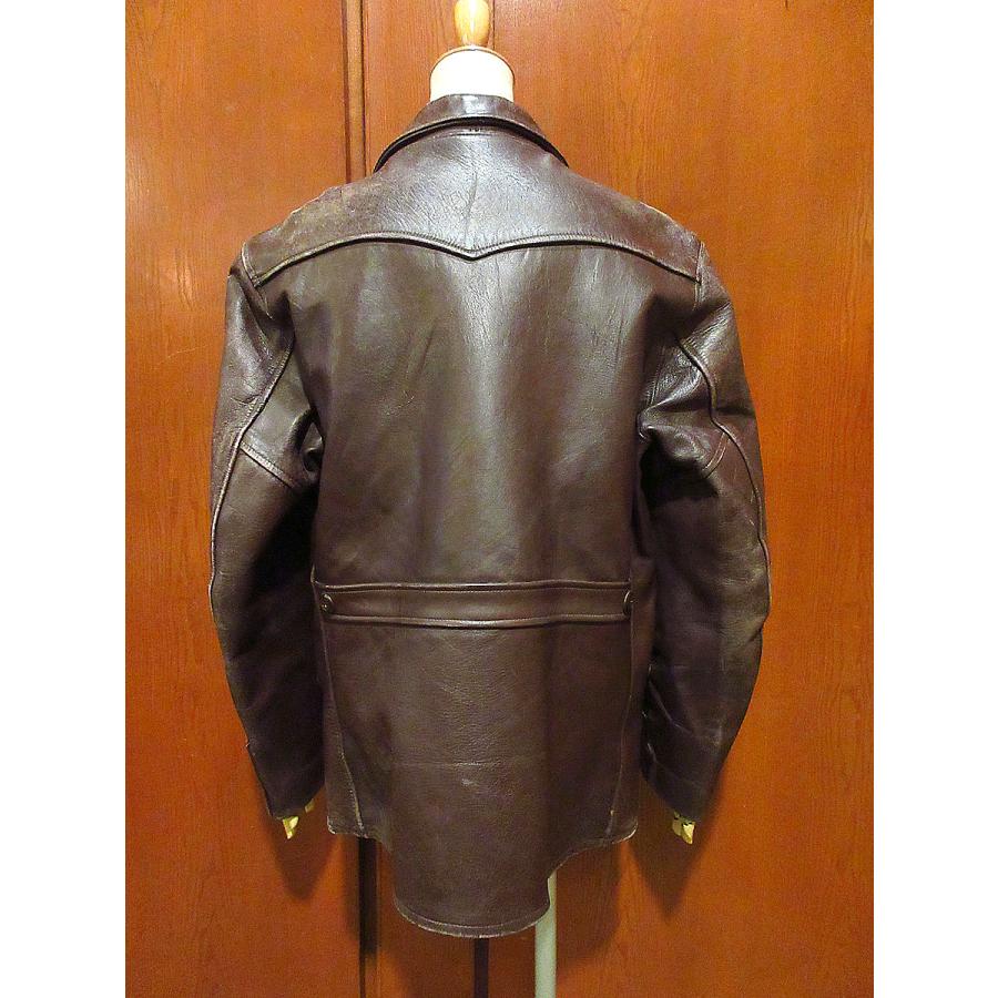 ビンテージ50's○Rich-Sherホースハイドカーコート茶○211025k5-m-jk
