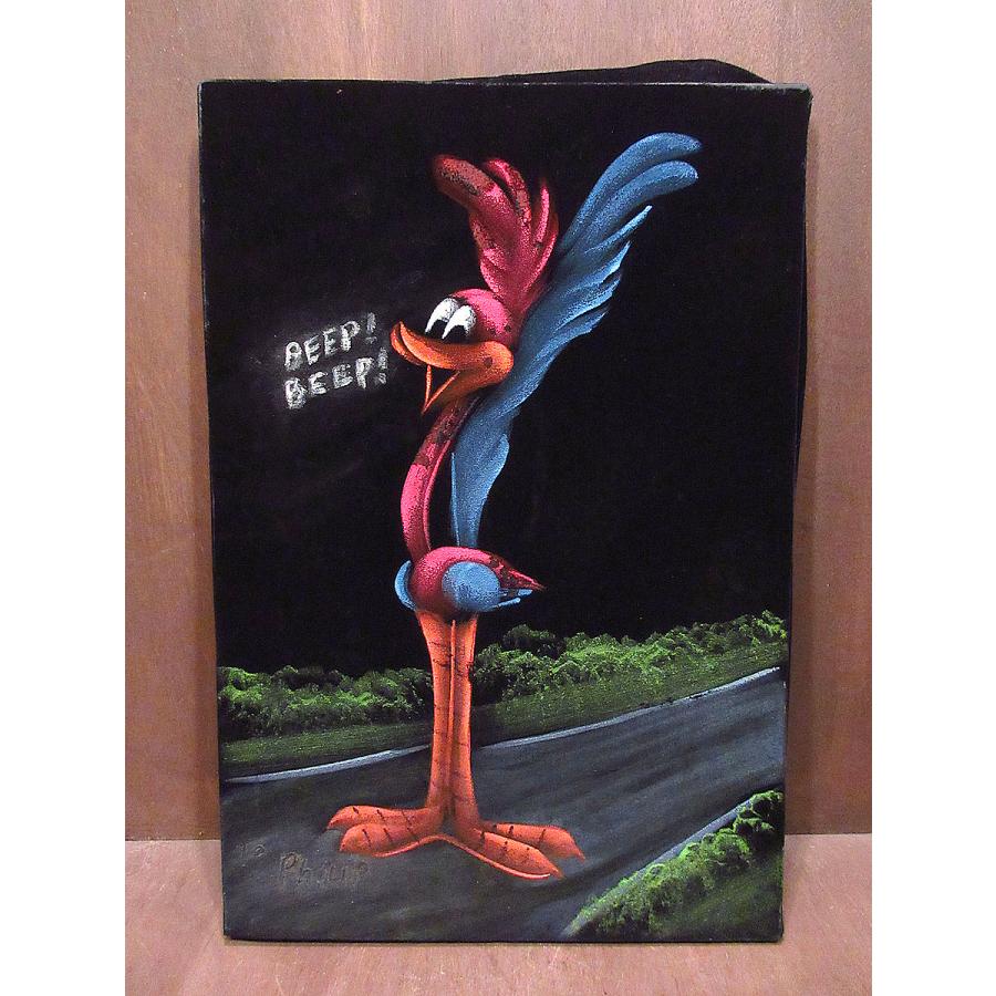 ビンテージ○ルーニー・テューンズロードランナーベロアアート