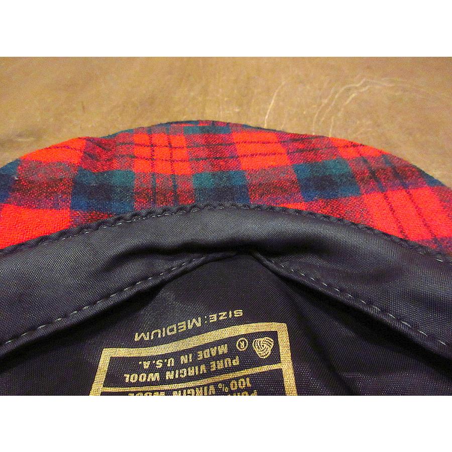 ビンテージ70's○PENDLETONチェックウールハンチング帽size M