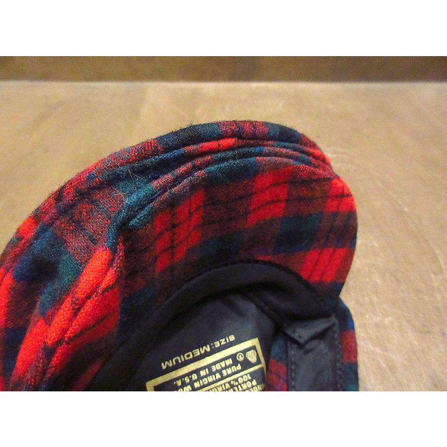 ビンテージ70's○PENDLETONチェックウールハンチング帽size M