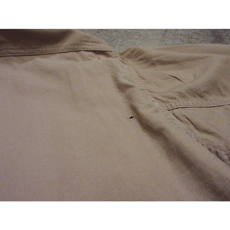 ビンテージ40's○HANOVERマチ付きワークシャツカーキ○211105r3