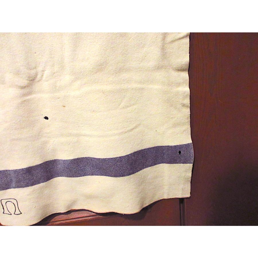 ビンテージ40's50's○U.S.NAVYウールブランケットsize 191cm×164cm
