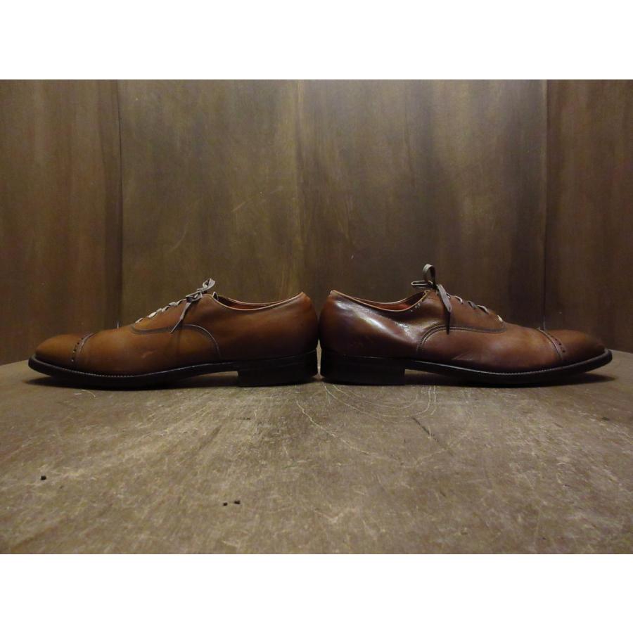 ビンテージ70's○Wrightレザーキャップトゥシューズ茶size 11 3A