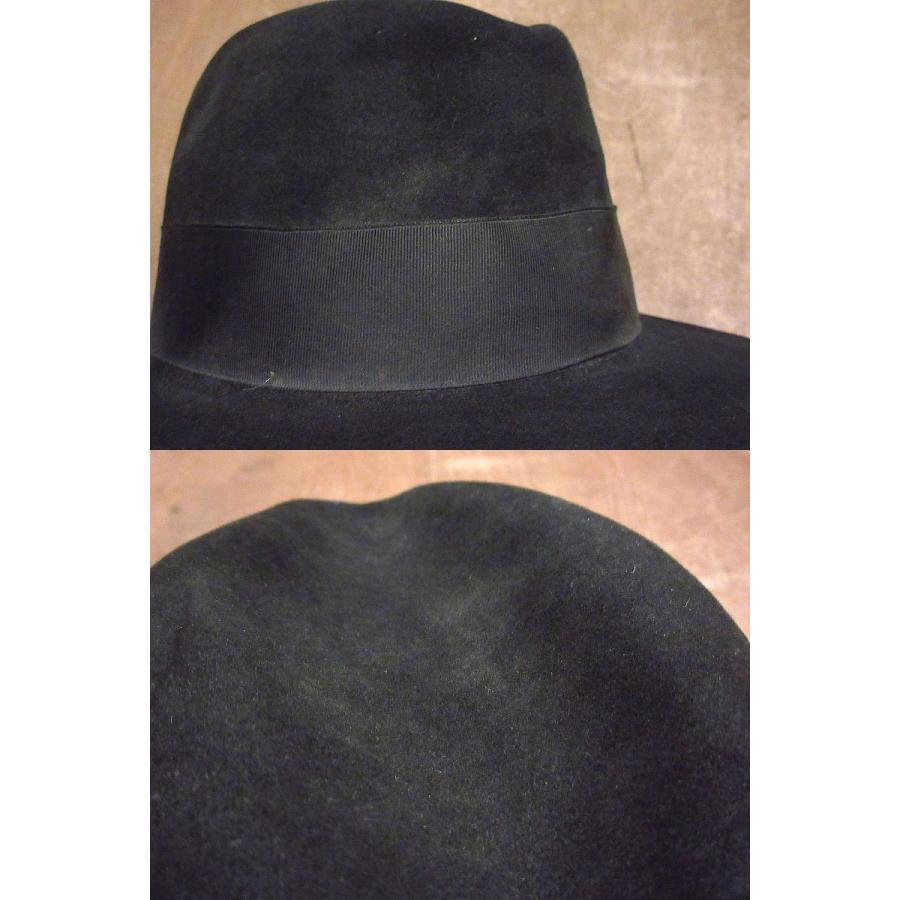 ビンテージ80's○STETSON INDIANA JONESフェドラハット黒6 7/8