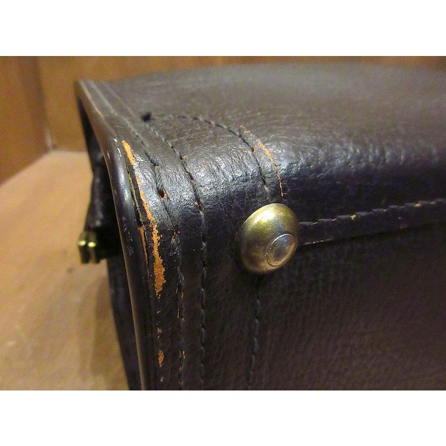 ビンテージ40's50's○レザードクターバッグ黒○211227i8-bag-ot ダレス