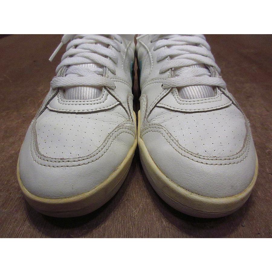 ビンテージ80's○NIKEレディースレザースニーカー白×水色7 1/2 ビンテージ80's○NIKEレディースレザースニーカー白×水色7 1/2