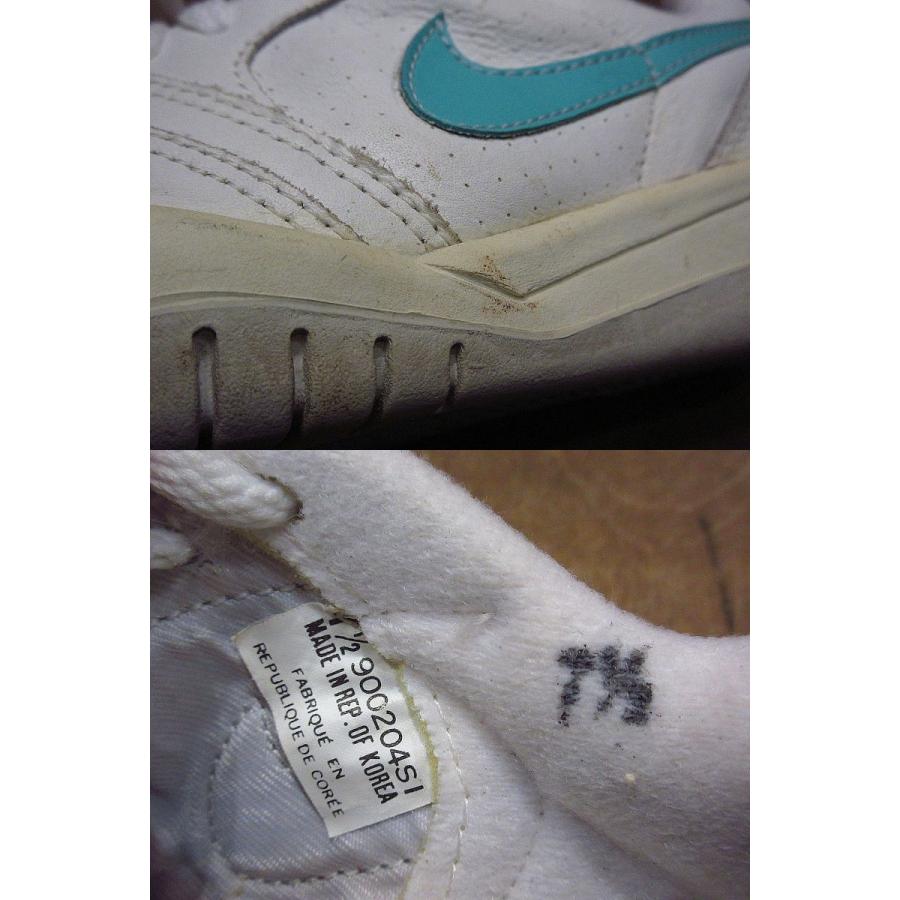ビンテージ80's○NIKEレディースレザースニーカー白×水色7 1/2 ビンテージ80's○NIKEレディースレザースニーカー白×水色7 1/2