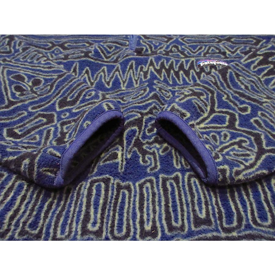 ビンテージ90's○Patagonia SYNCHILLA総柄フリーススナップTsize M