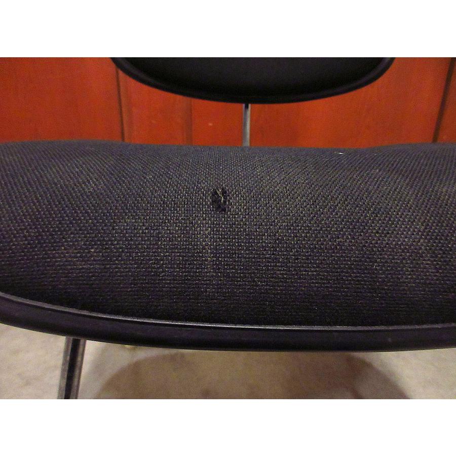 ビンテージ70's○Herman Miller 2ピースプラスチックチェア黒A