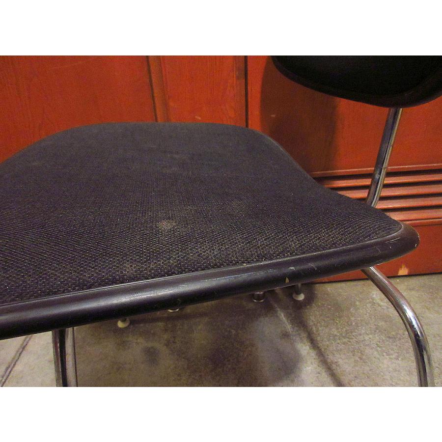 ビンテージ70's○Herman Miller 2ピースプラスチックチェア黒B