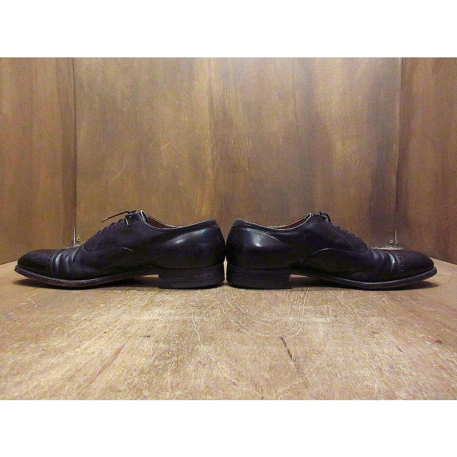 ビンテージ40's50's○FLORSHEIM内羽根式キャップトゥシューズ黒 ビンテージ40's50's○FLORSHEIM内羽根式キャップトゥシューズ黒