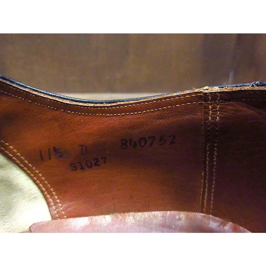 ビンテージ40's50's○FLORSHEIM内羽根式キャップトゥシューズ黒size 11